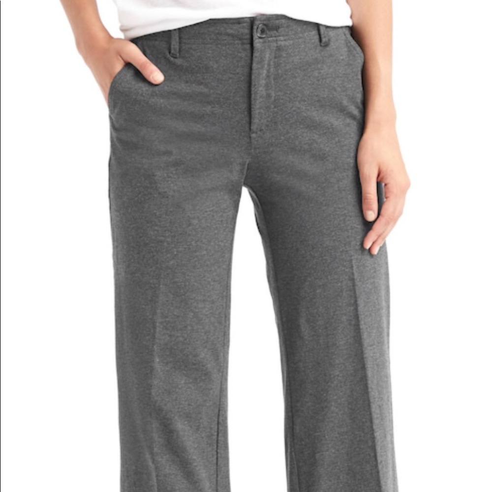 Gap Wide Leg Knit Pants in Charcoal Heather